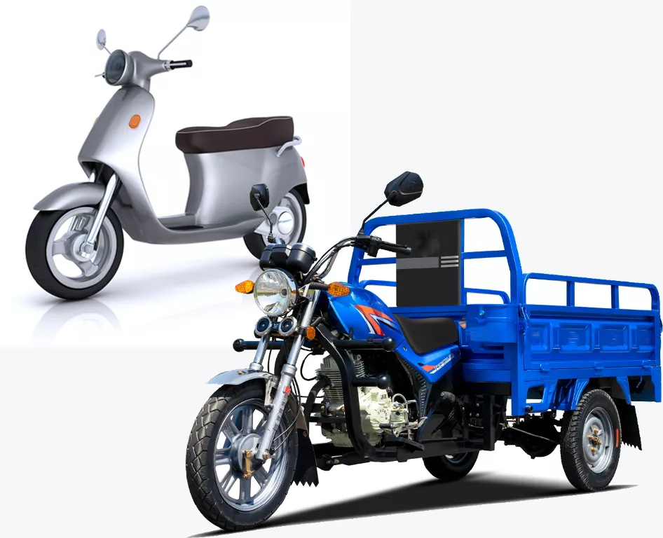 Two-wheelers, three-wheelers